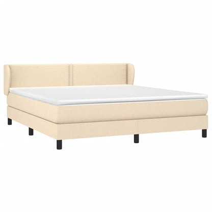 Box spring krevet s krem ​​madracem 160x200 cm štofa