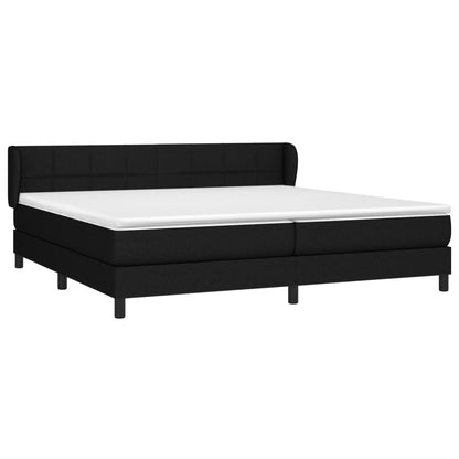 Boxspringbett mit Matratze Schwarz 200x200 cm Stoff