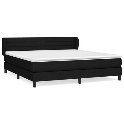 Boxspringbett mit Matratze Schwarz 160x200 cm Stoff