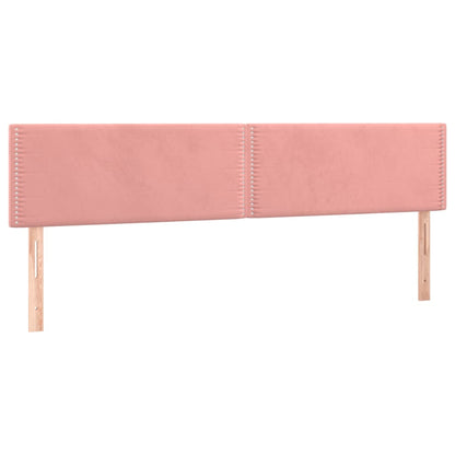 Boxspringbett mit Matratze Rosa 180x200 cm Samt