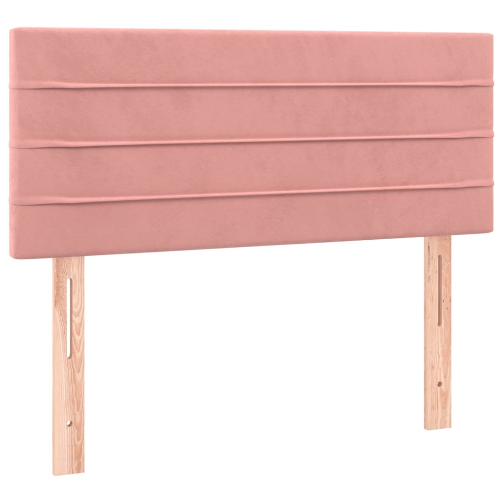 Boxspringbett mit Matratze Rosa 90x200 cm Samt