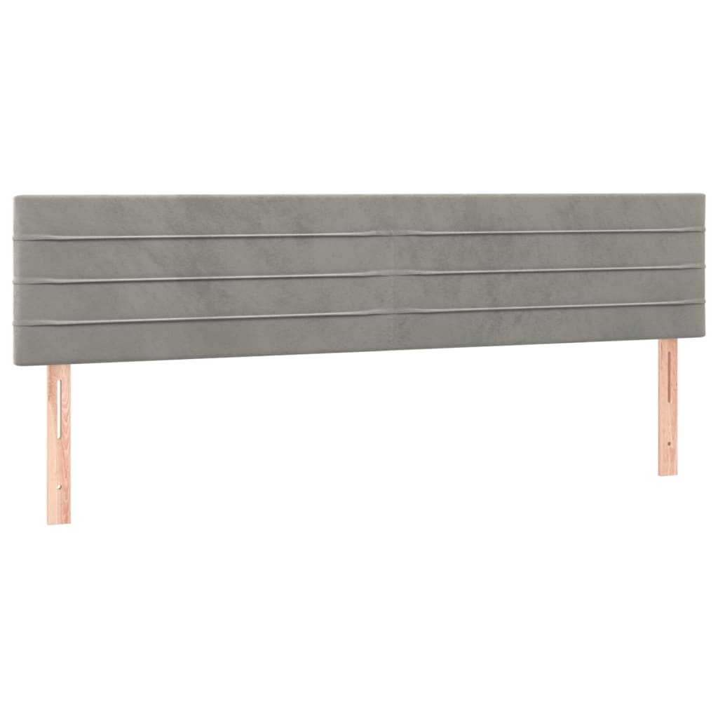 Box spring krevet s madracem svijetlo sivi 200x200 cm baršun