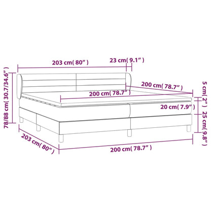 Boxspringbett mit Matratze Dunkelblau 200x200 cm Samt