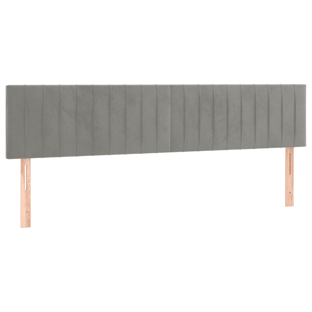 Box spring krevet s madracem svijetlo sivi 200x200 cm baršun