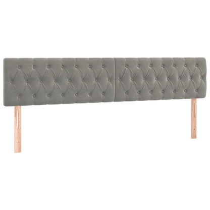 Box spring krevet s madracem svijetlo sivi 200x200 cm baršun