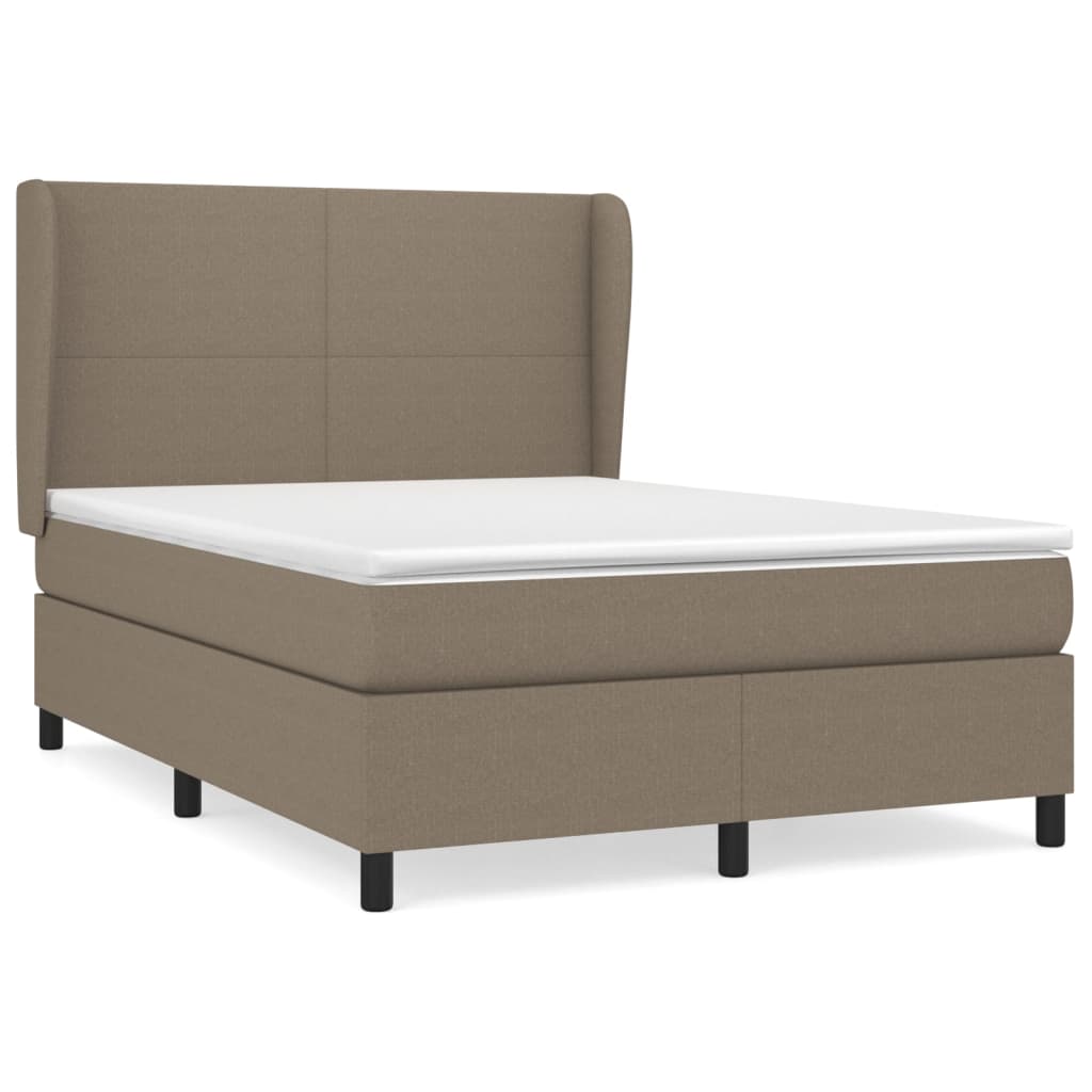 Boxspringbett mit Matratze Taupe 140x200 cm Stoff