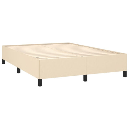 Boxspringbett mit Matratze Creme 140x200 cm Stoff