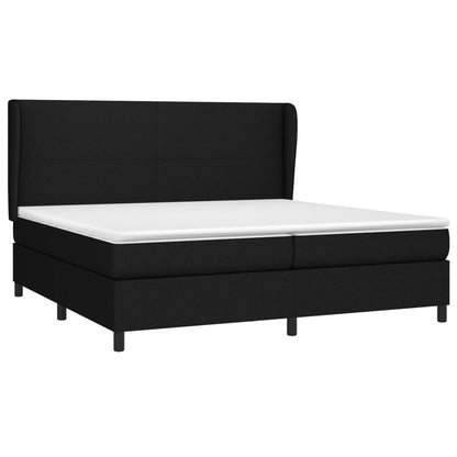 Boxspringbett mit Matratze Schwarz 200x200 cm Stoff