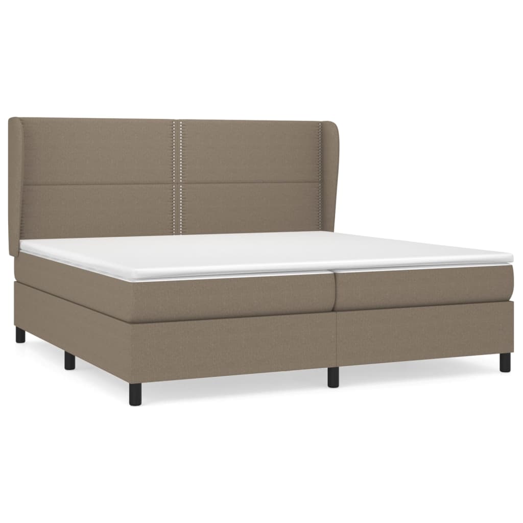 Boxspringbett mit Matratze Taupe 200x200 cm Stoff