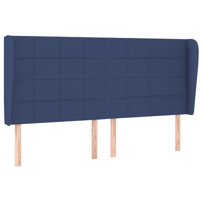 Boxspringbett mit Matratze Blau 180x200 cm Stoff