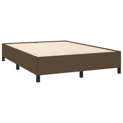 Box spring krevet s madracem tamno smeđa tkanina 140x200 cm