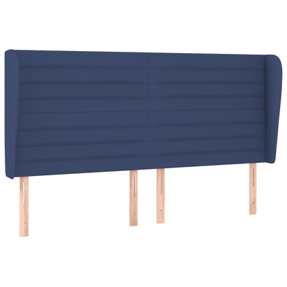 Boxspringbett mit Matratze Blau 160x200 cm Stoff