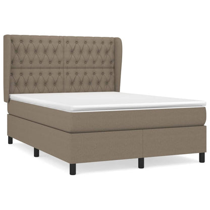 Boxspringbett mit Matratze Taupe 140x200 cm Stoff