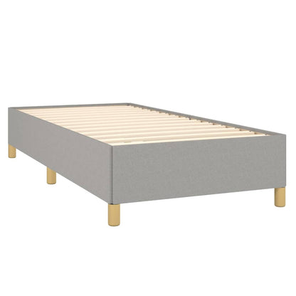 Boxspringbett mit Matratze Hellgrau 90x200 cm Stoff