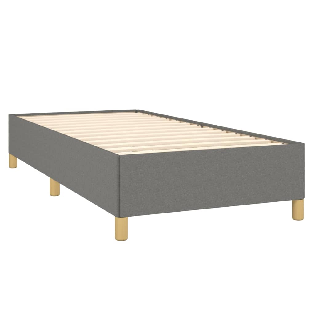 Boxspringbett mit Matratze Dunkelgrau 90x200 cm Stoff