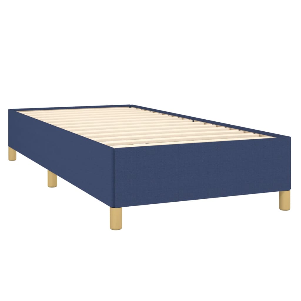 Boxspringbett mit Matratze Blau 90x200 cm Stoff