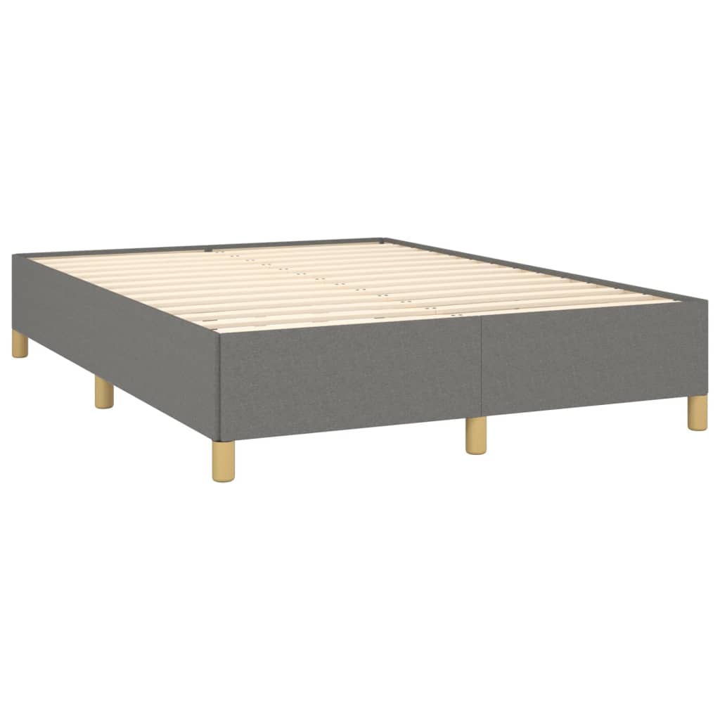 Boxspringbett mit Matratze Dunkelgrau 140x200 cm Stoff