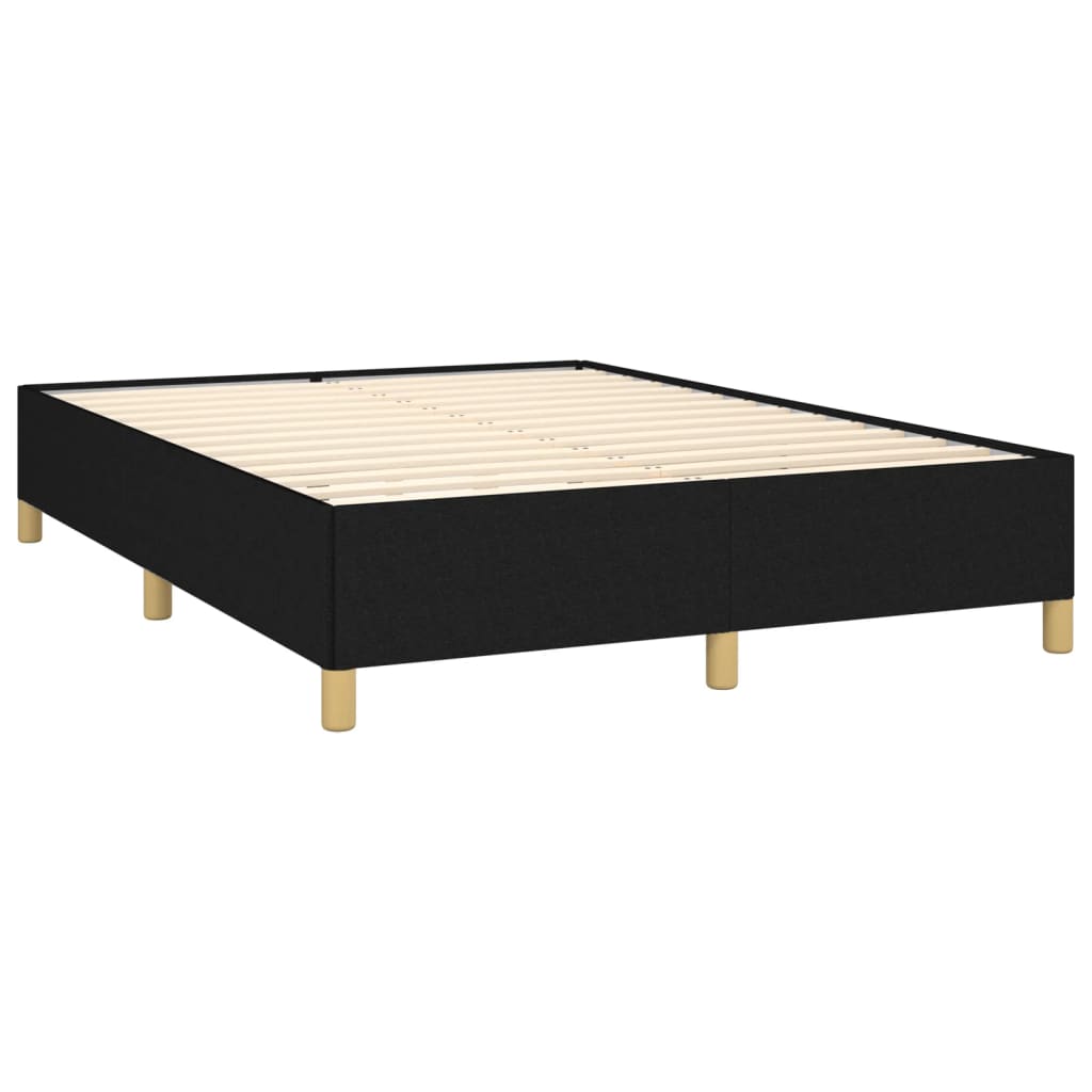 Boxspringbett mit Matratze Schwarz 140x200 cm Stoff