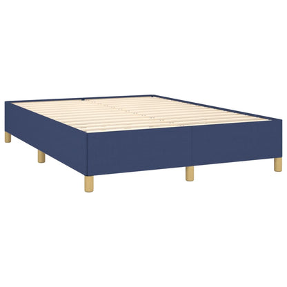 Boxspringbett mit Matratze Blau 140x200 cm Stoff