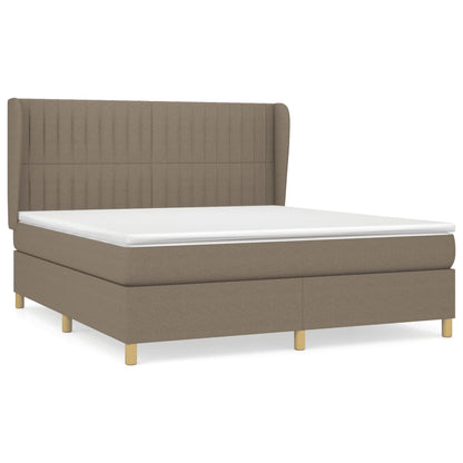 Boxspringbett mit Matratze Taupe 180x200 cm Stoff