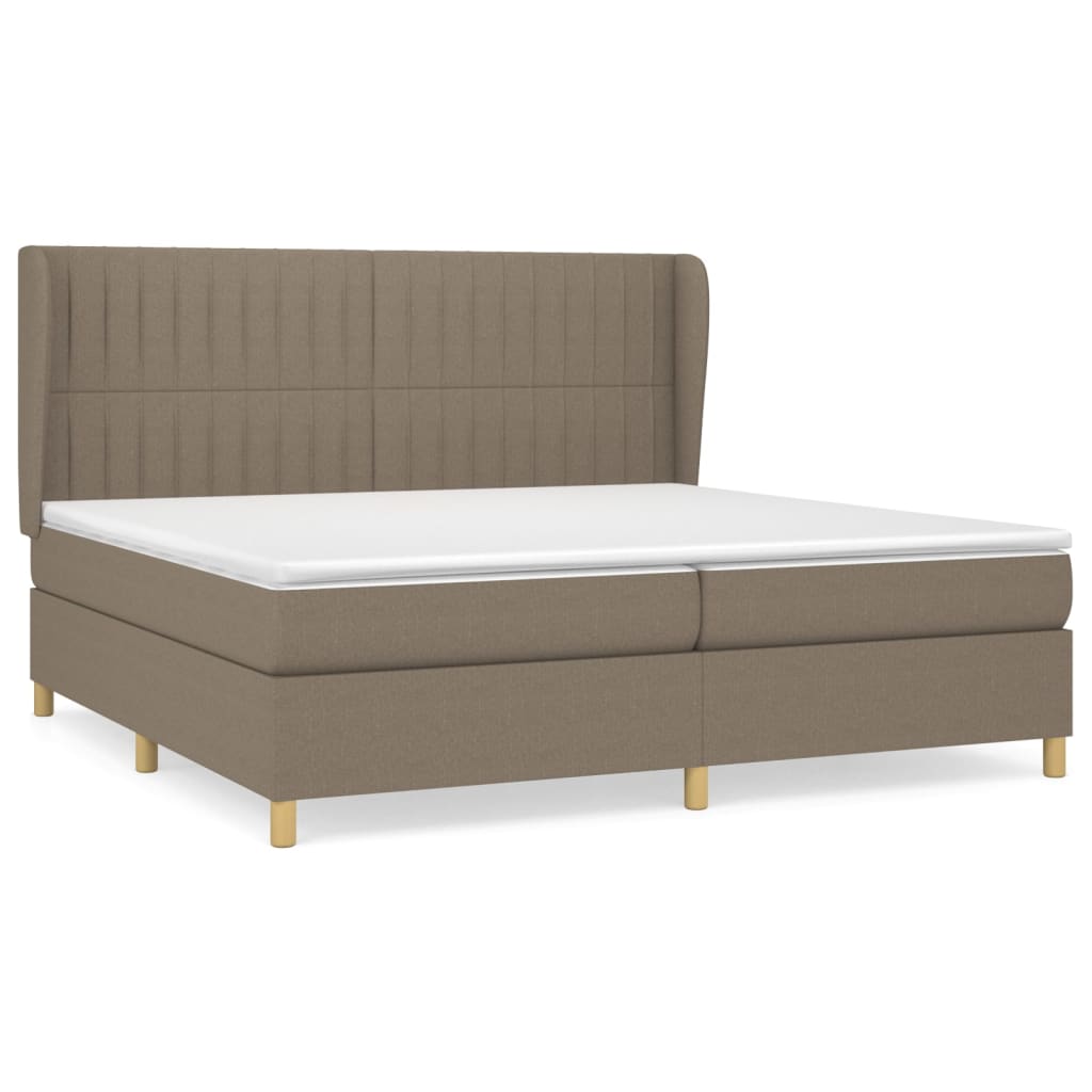 Boxspringbett mit Matratze Taupe 200x200 cm Stoff