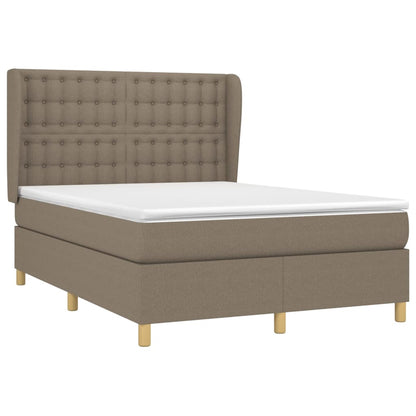 Boxspringbett mit Matratze Taupe 140x200 cm Stoff