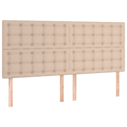 Boxspringbett Matratze Cappuccino-Braun 160x200 cm Kunstleder