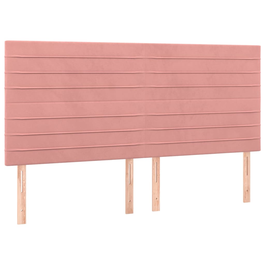 Boxspringbett mit Matratze Rosa 160x200 cm Samt