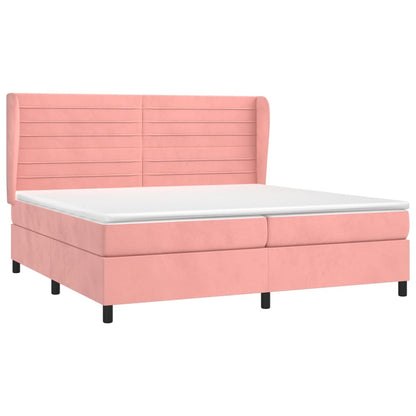 Boxspringbett mit Matratze Rosa 200x200 cm Samt