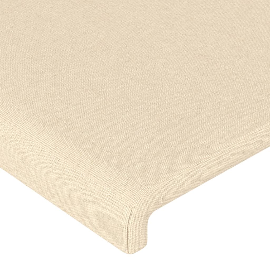 Bettgestell ohne Matratze Creme 140x200 cm Stoff