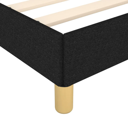 Bed frame with headboard black 160x200 cm fabric