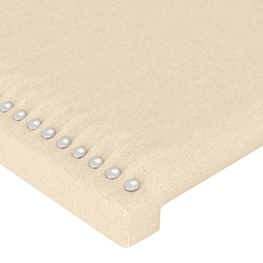 Bettgestell ohne Matratze Creme 160x200 cm Stoff