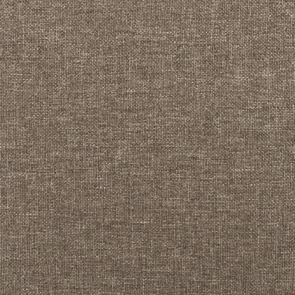 Bettgestell mit Kopfteil Taupe 90x200 cm Stoff