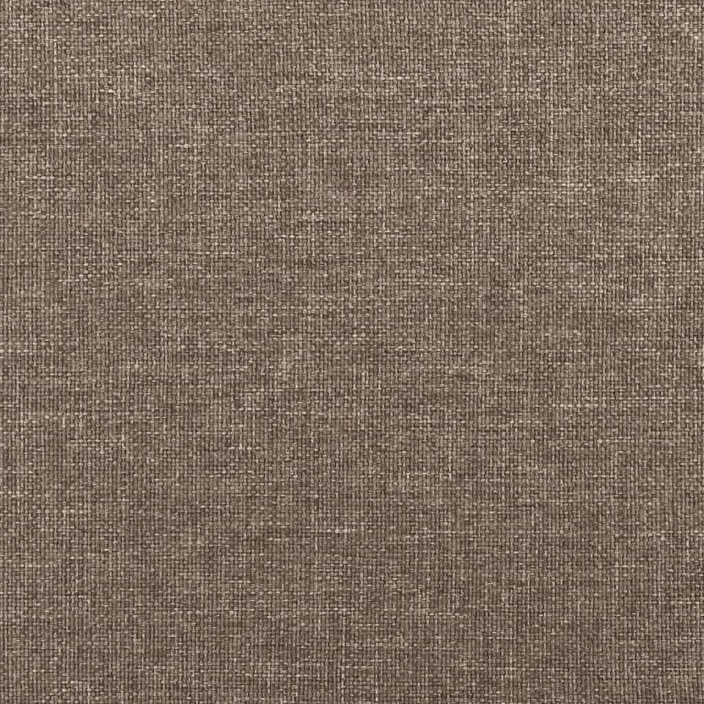 Bettgestell mit Kopfteil Taupe 90x200 cm Stoff