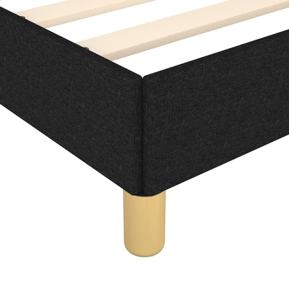 Bed frame with headboard black 140x200 cm fabric