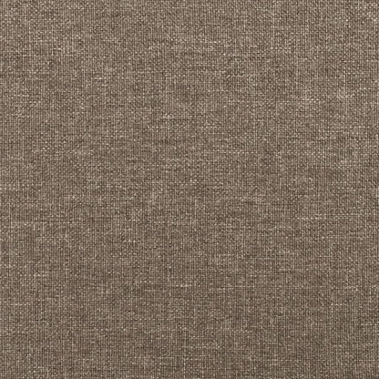 Bettgestell mit Kopfteil Taupe 90x200 cm Stoff