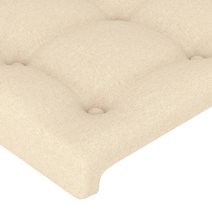 Bettgestell ohne Matratze Creme 160x200 cm Stoff