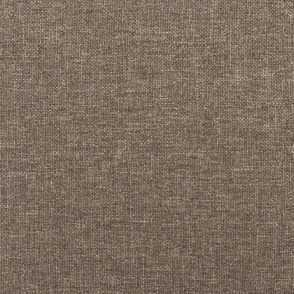 Bettgestell mit Kopfteil Taupe 180x200 cm Stoff