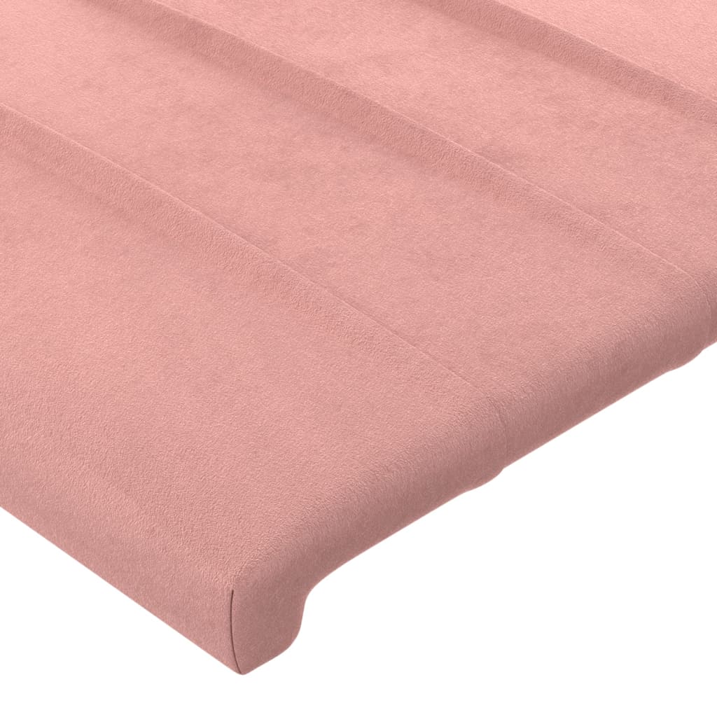 Bettgestell mit Kopfteil Rosa 200x200 cm Samt