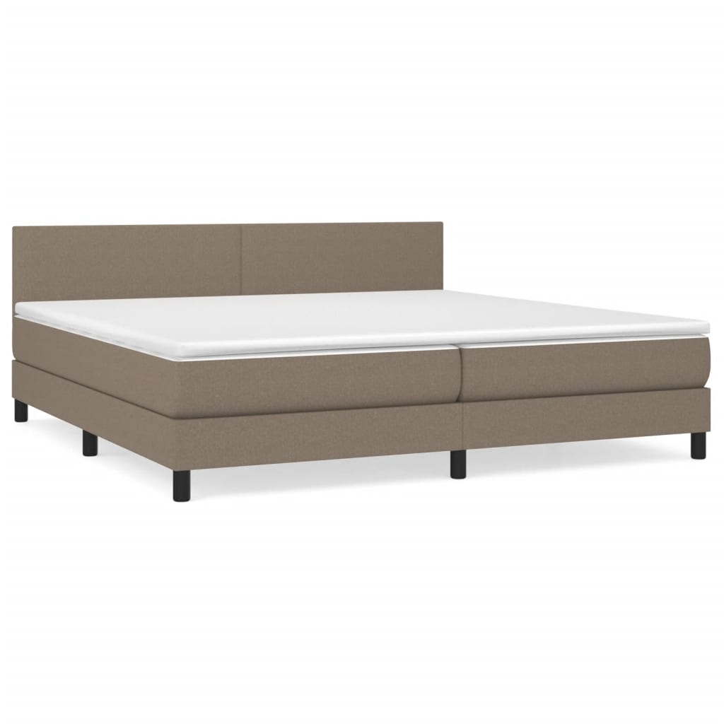 Boxspringbett mit Matratze Taupe 200x200 cm Stoff