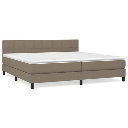 Boxspringbett mit Matratze Taupe 200x200 cm Stoff