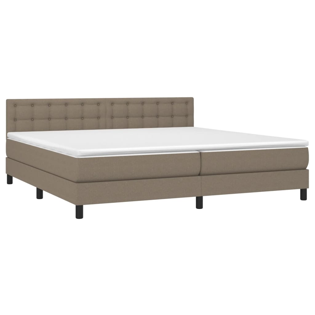 Boxspringbett mit Matratze Taupe 200x200 cm Stoff