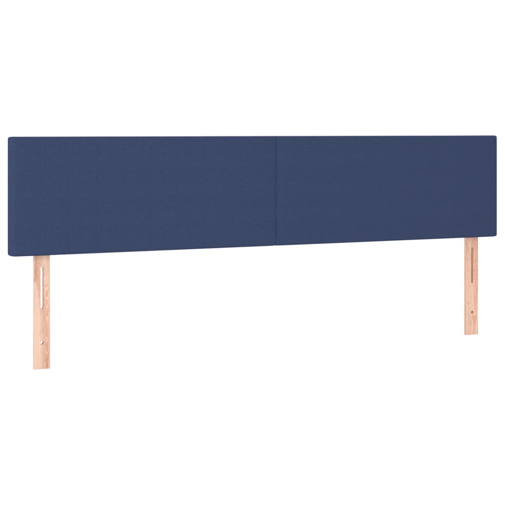 Box spring bed with mattress blue 180x200 cm fabric