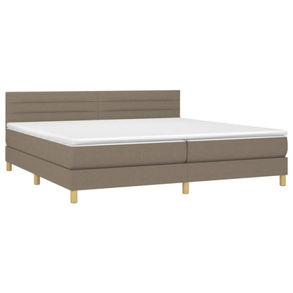 Boxspringbett mit Matratze Taupe 200x200 cm Stoff