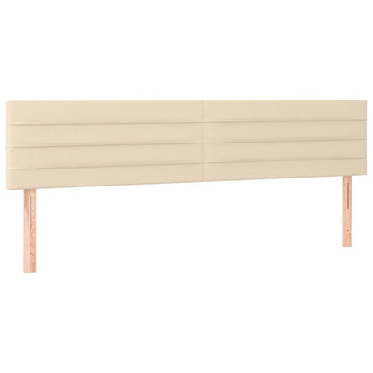 Boxspringbett mit Matratze Creme 200x200 cm Stoff