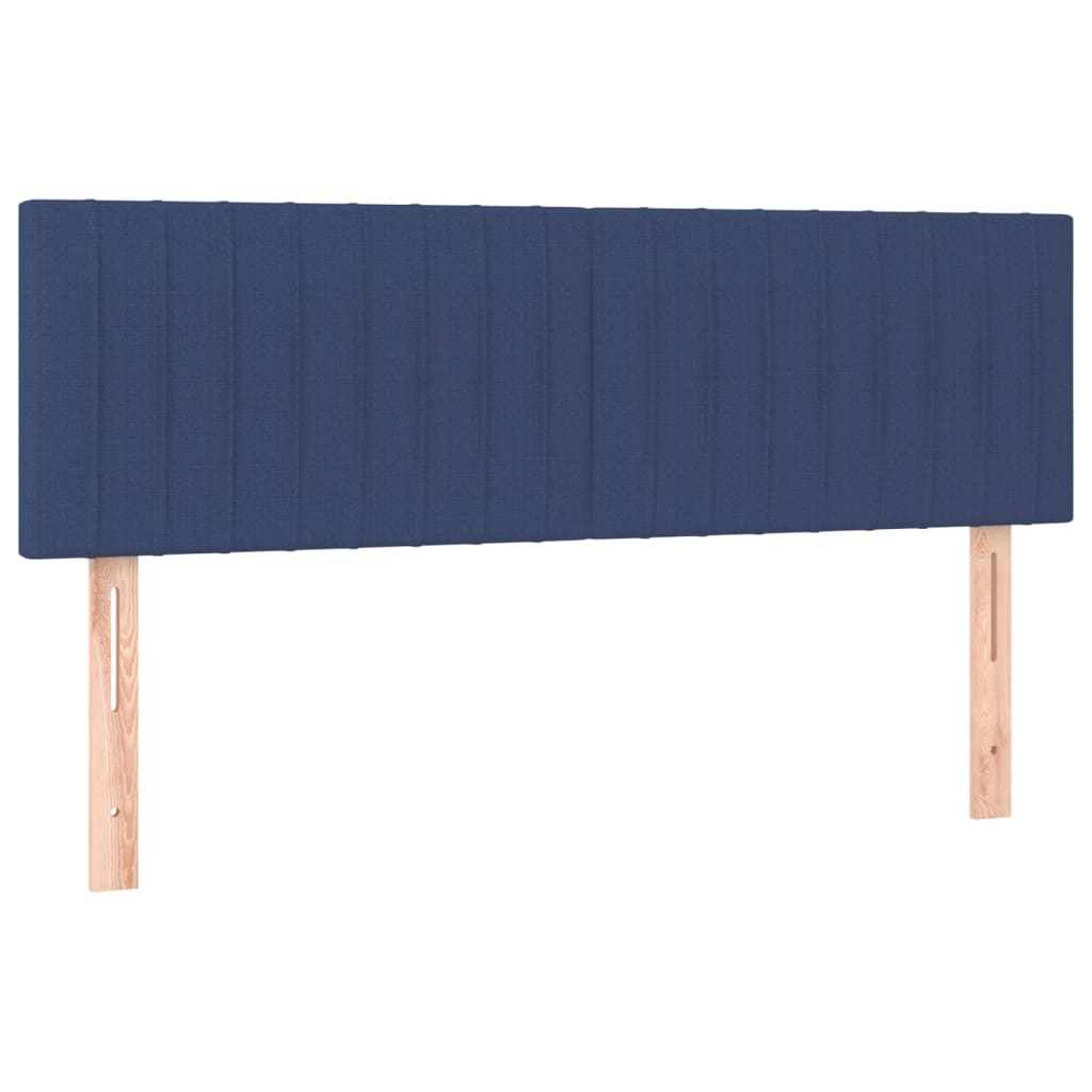 Boxspringbett mit Matratze Blau 140x200 cm Stoff