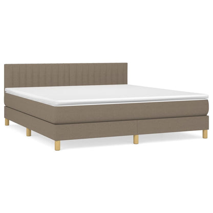 Boxspringbett mit Matratze Taupe 180x200 cm Stoff