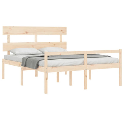 Seniorenbett mit Kopfteil 160x200 cm Massivholz