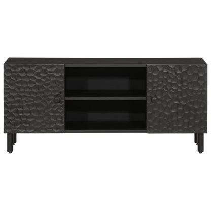 TV-Schrank Schwarz 105x33x46 cm Massivholz Mango