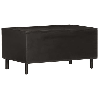 Couchtisch Schwarz 80x50x40 cm Massivholz Mango